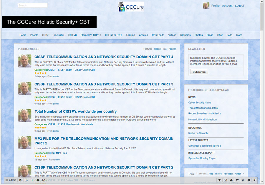 CCCure.training main page